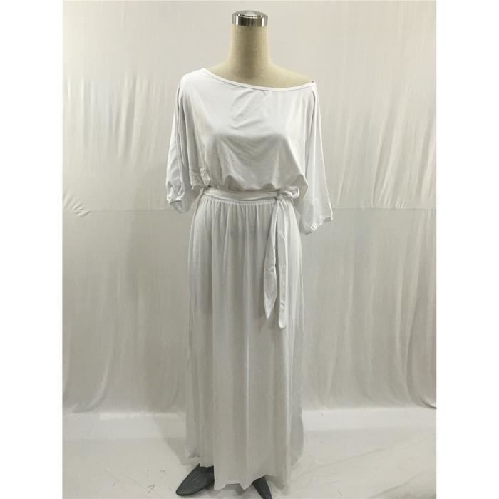 Maxi Robe Tunique Bohème Femme Blanche Longue Oversize Grande ...