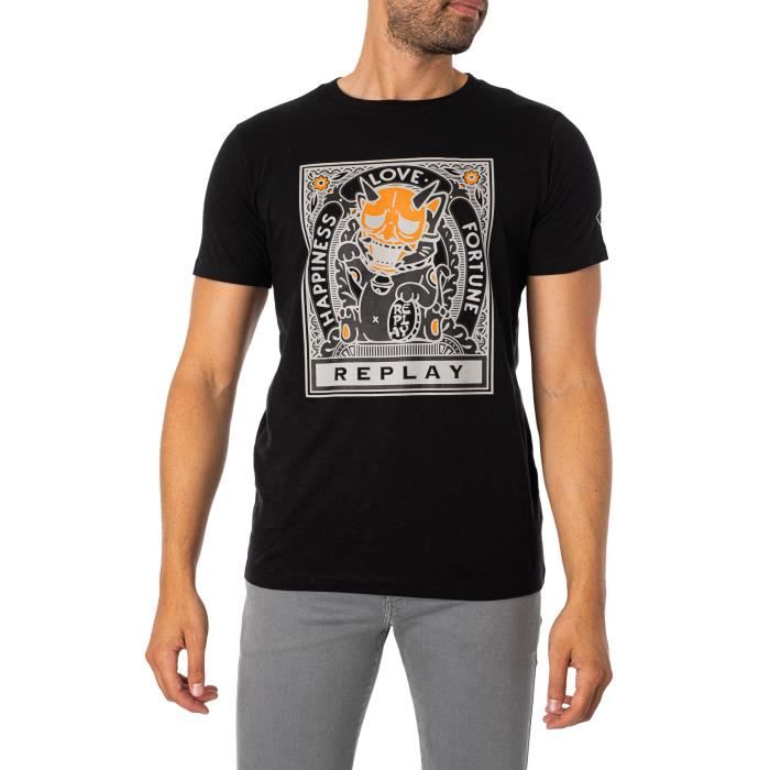 T shirt graphique homme clearance