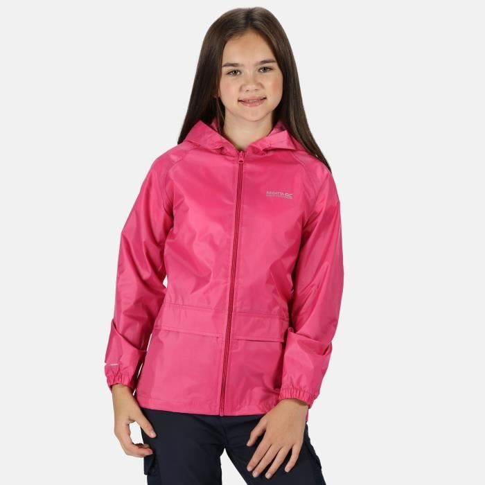 Veste technique junior imperméable - Regatta - STORMBREAK - Rose - Manches longues - Randonnée
