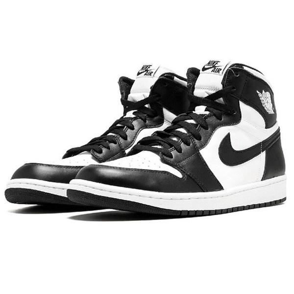 Air Jordan 1 Retro Black White 555088-010 Chaussures de Basket Pas Cher  pour Homme Femme Noir Blanc Noir blanc 