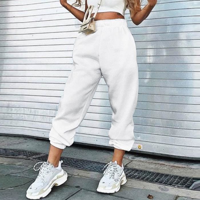 Ensemble Survêtement Femme Taille Haute 2 Pièces – Jogging Large Élégant Et Confortable Automne/Hiver