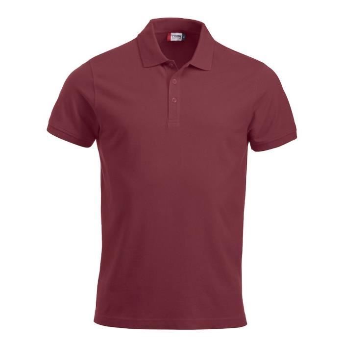 Polo rouge bordeaux homme deals