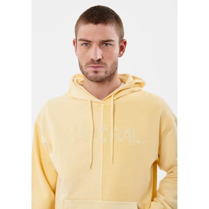 Sweat homme en 100 coton Cazzi Jaune Cdiscount Pret a Porter