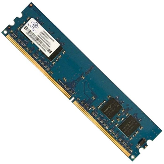 256Mb Ram Ddr2 Pc2-5300 Nanya Nt256T64Uh4A1Fy-3C 667Mhz Udimm Cl5 PC Bureau