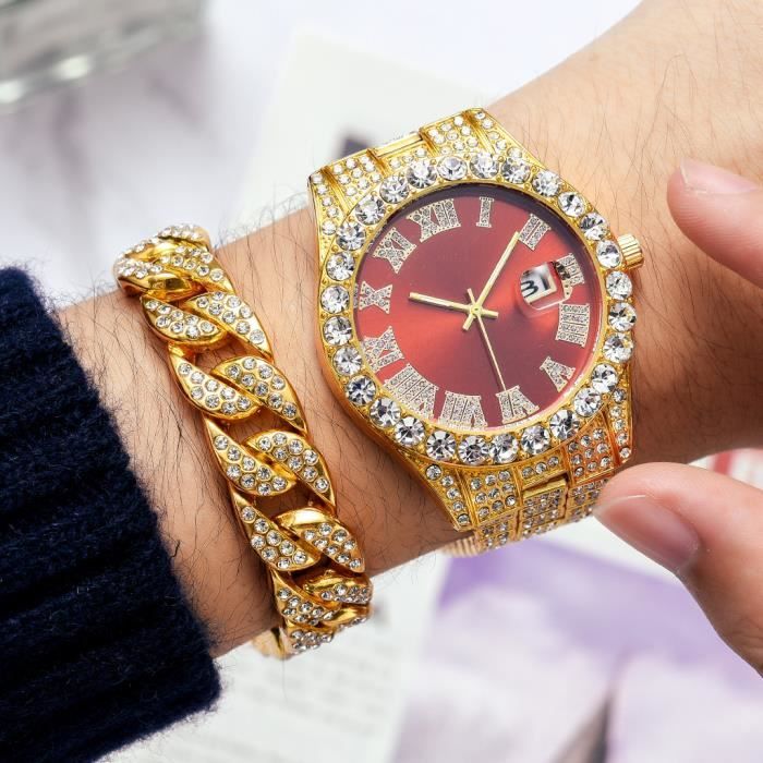 Montre online diamant or