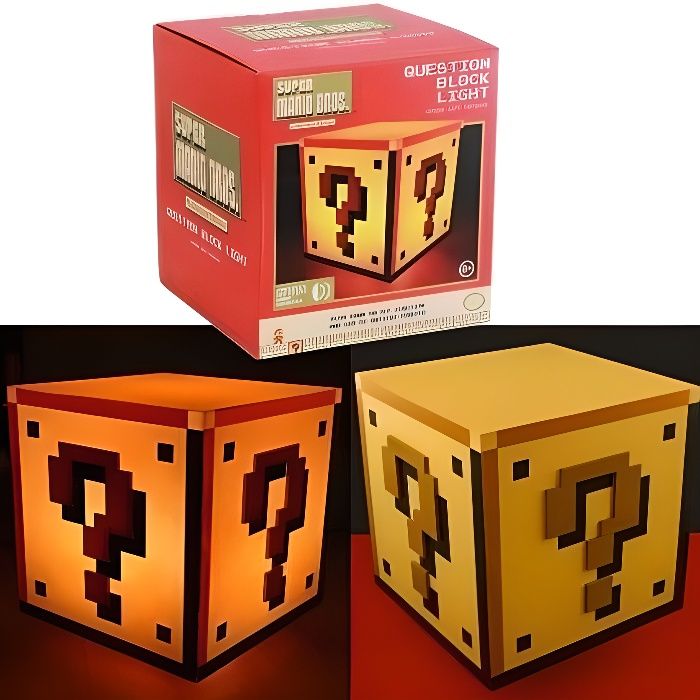Lampe USB - PALADONE - Super Mario Bros Question Block - Sons officiels du jeu - Jaune - LED