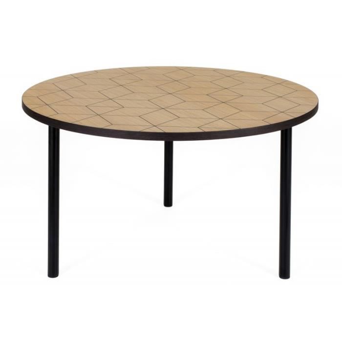 table basse design arty triangles 70cm chêne - paris prix