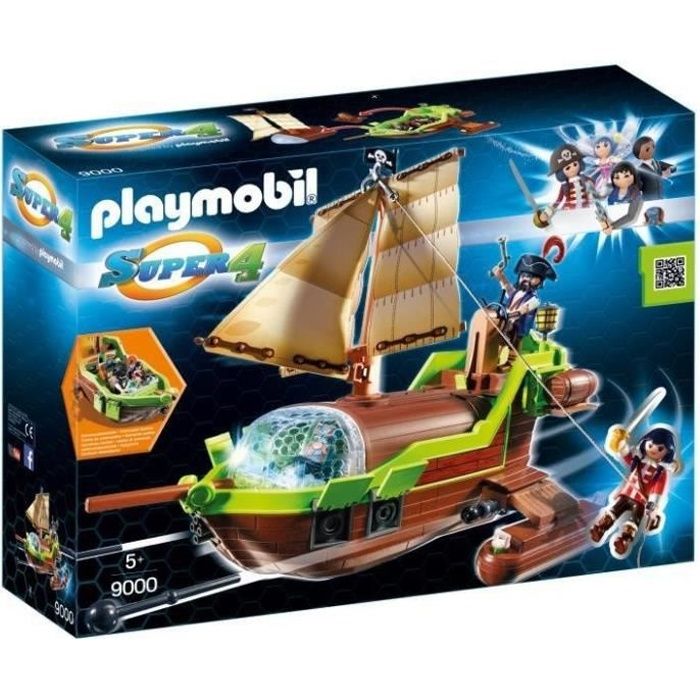 Playmobil 9000 Super 4 Bateau Pirate Cameleon Avec Ruby Achat Vente Univers Miniature Cdiscount