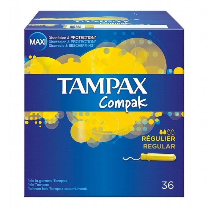 TAMPAX Compak Régulier Hygiène Féminine x36 Tampon Cdiscount Au quotidien
