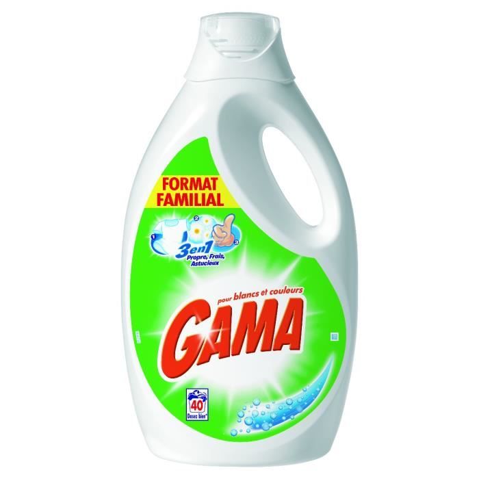 GAMA Lessive liquide Regulier 2,6L - Cdiscount Au quotidien