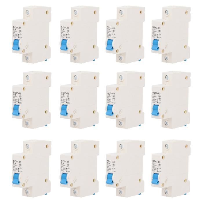 5 Disjoncteurs Surcharge Compresseur D'Air 12A 15A 17A - Bouton Poussoir Réarmable Protecteur