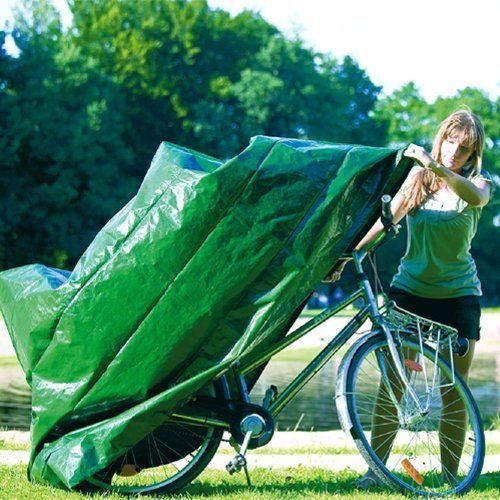 Housse BikeParka Longtail WS – Protection Vélo Cargo Longue Queue, Vert Forêt, Imperméable, Avec Verrouillage