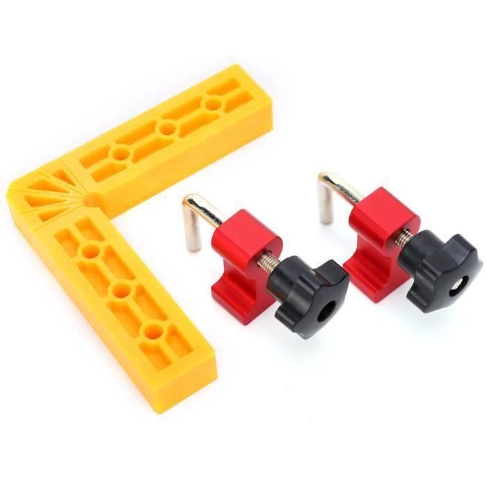 Règle De Positionnement à Angle Droit 90° Réglable - Outil Précis En Aluminium Pour Travail Du Bois, Assemblage Boîtes, Tiroirs Et Cadres CNC