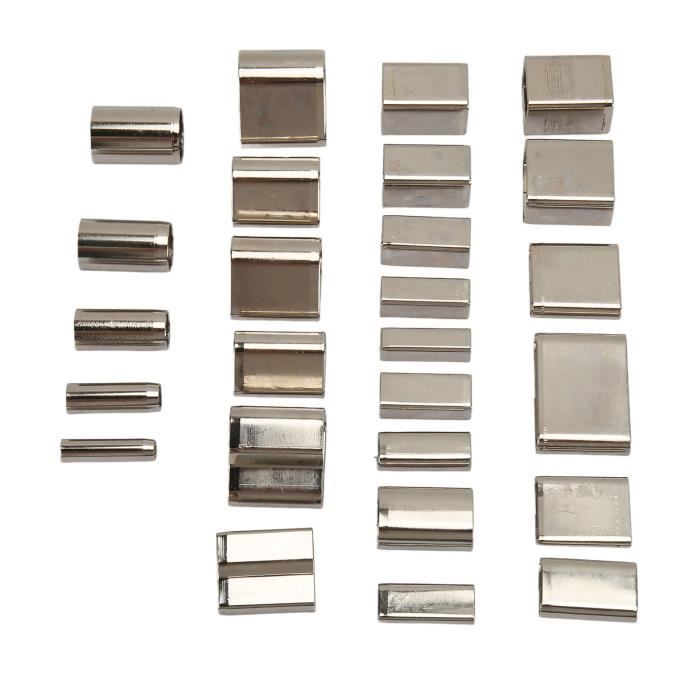 Lot de 52 poinçons creux en acier à haute teneur en carbone, tailles variées, styles, boîte