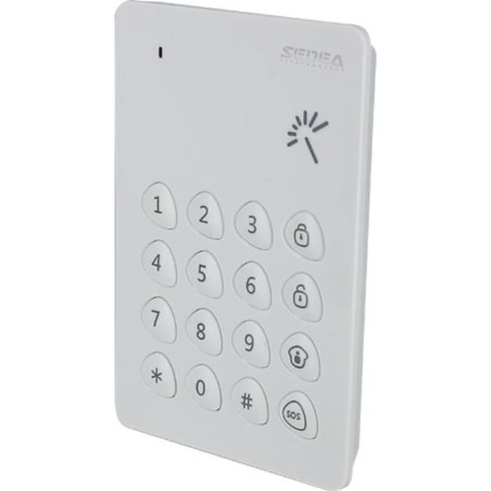 ELEGANTE Clavier dalarme d&eacute;port&eacute; sans fil avec lecteur de badge -  - Gamme  - Bouton SOS 