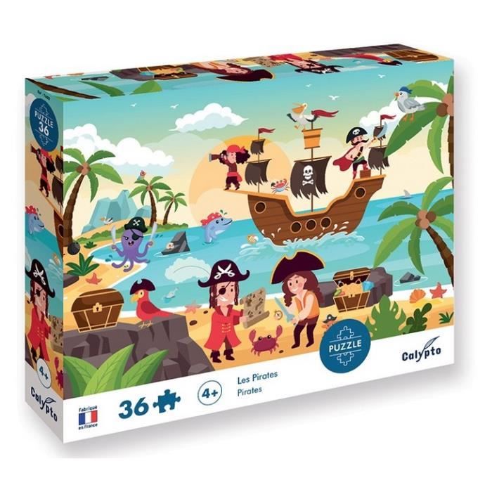 puzzle les pirates - sentosphere - 36 pièces - pour enfants à partir de 4 ans