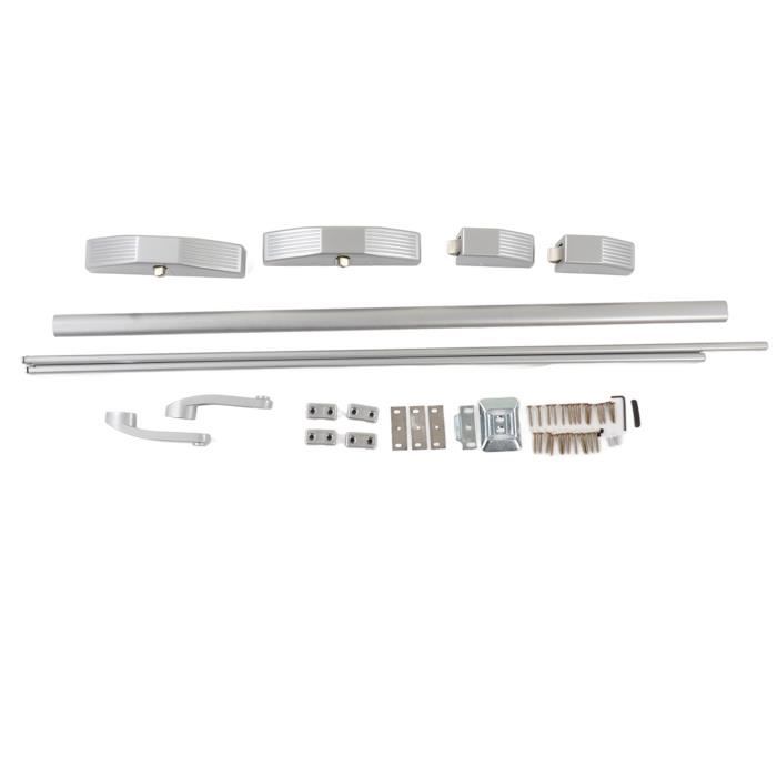 Poignée De Verrouillage Kason OEM 1239 - Levier Chrome Brossé Avec Tige De Poussée Et Clé