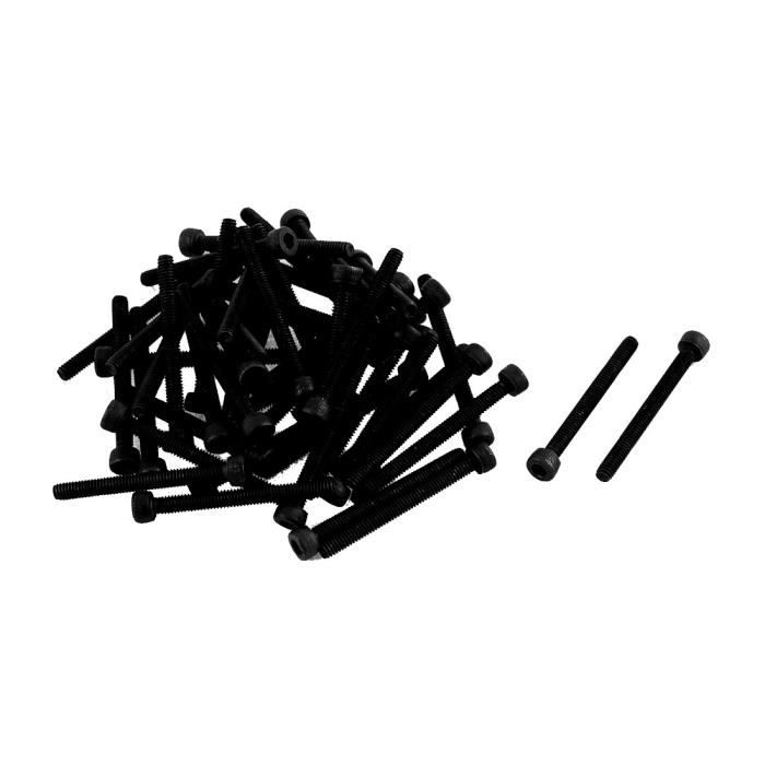 100pcs 4mm Dia Interne Souple Vinyle PVC Protecteur Filetage Vis Noir