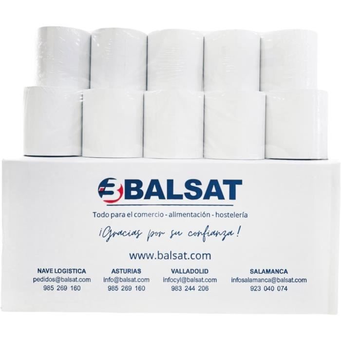 Lot de 20 rouleaux de papier thermique pour caisse enregistreuse EPOS