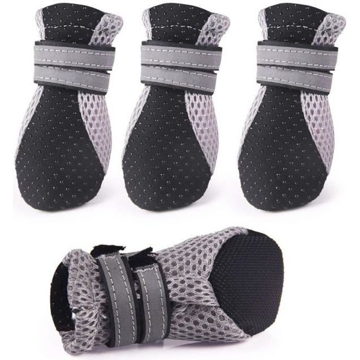 Meilleurs prix pour réfléchissante Bottes Chien Chaussure de Chien Respirantes protection pattes guêtres Pour Petit Chien Chausson animaux 5.9*4.8cm