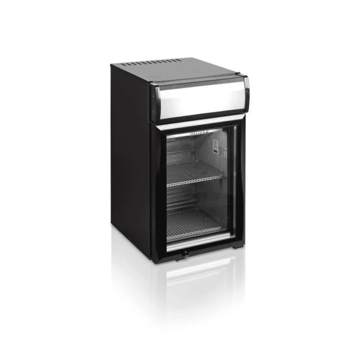 Réfrigérateur Table Top BC25CP - TEFCOLD - R600a - 1 Porte Vitrée/Battante 373 Noir