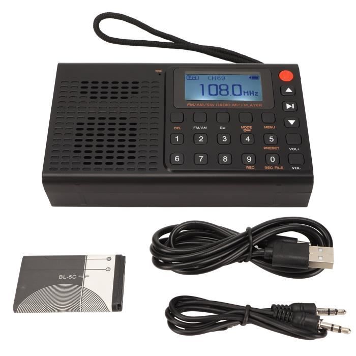 Radio De Poche FM/AM Sunstech RPC6 - Portable Mini, Piles AAA, écouteurs Inclus - Bleu - 4