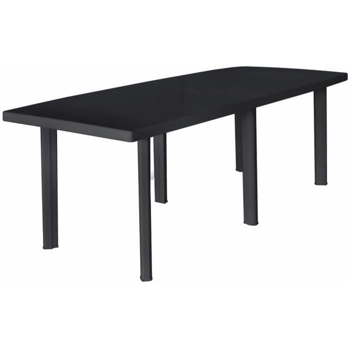 Table de jardin Anthracite 216x90x72 cm Plastique-GXU