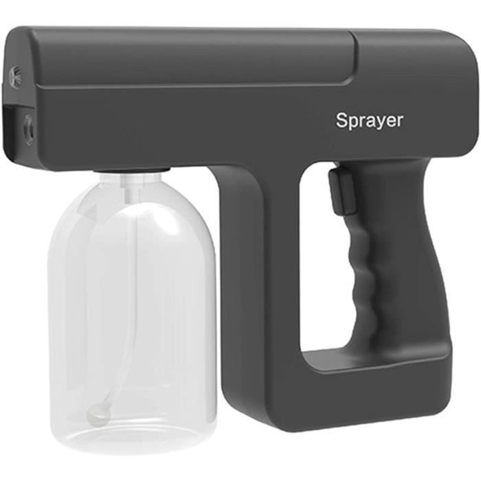 Pesoncarl brumisateur désinfectant, pulvérisateur de Brouillard à atomisation Ultra-Fine, Pistolet de pulvérisation à 6 Lampes à lumière Bleue améliorées avec Bouilloire, Chargement de Type C