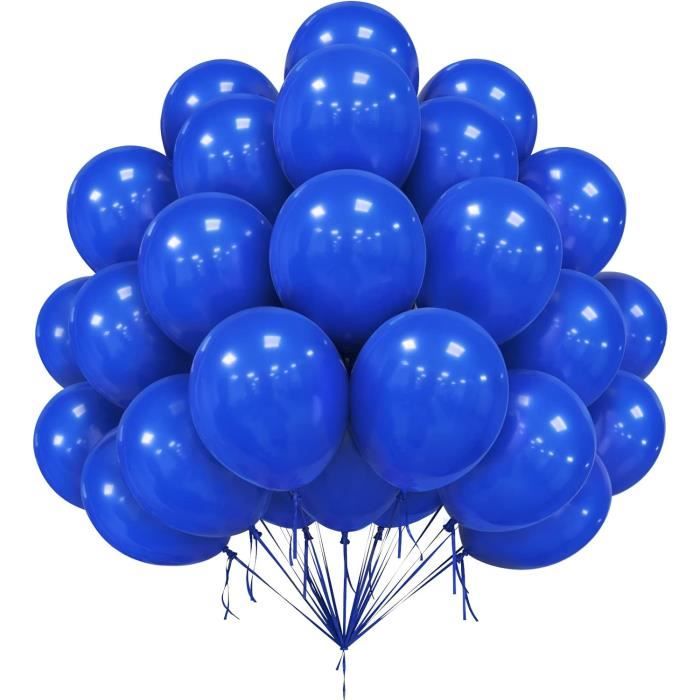 Arche Ballon Bleu Blanc,72pcs Ballon En Latex Baptême Mariage Ballon