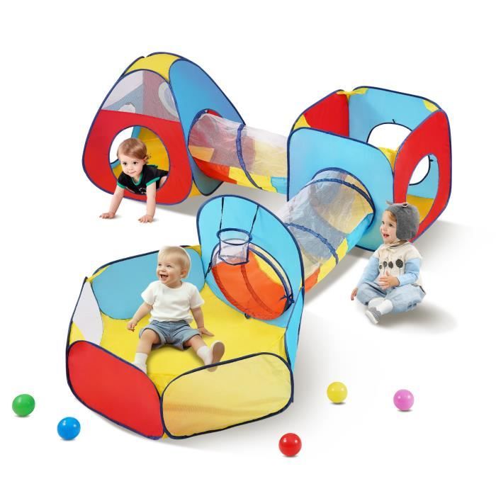 Tente Tipi Enfant Pliable VEVOR - Pour Jeux Intérieur Et Extérieur, 1 à 5 Ans, Avec Tapis Et Sac De Transport - Beige
