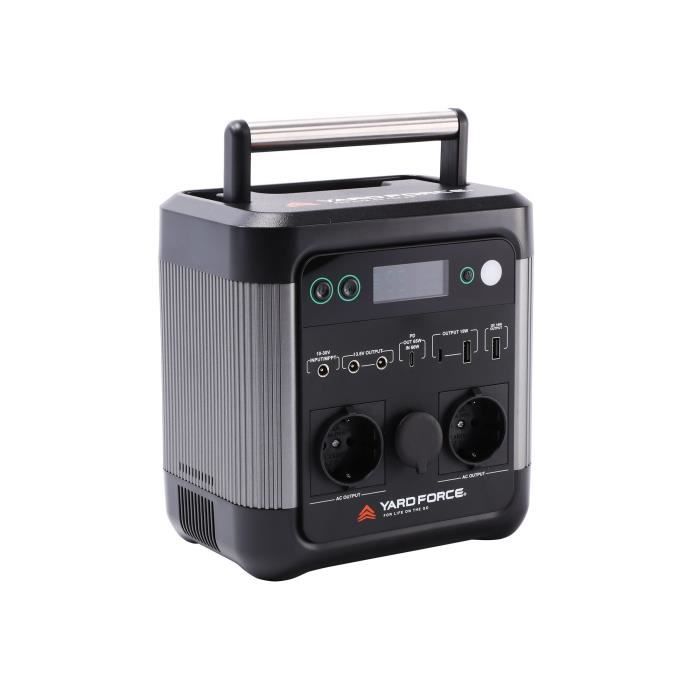 Générateur Électrique Solaire Portable 600W Yard Force - LX PS600 - Batterie 25.9V / 20A - Triple Port USB