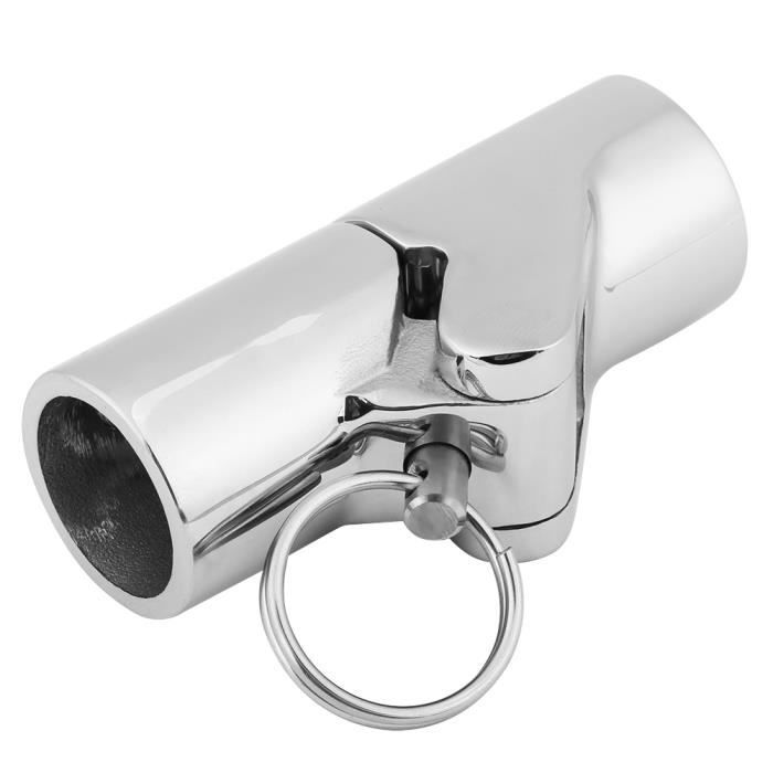Connecteur Pivotant Pour Tuyau Bateau 22mm/25mm - Acier Inox 316, Pliable à 180° - Pour Bimini, Suntop, Mât - 7