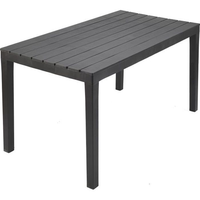 Table de jardin Sao Paulo 180 x 100 x 74 cm acier inoxydable