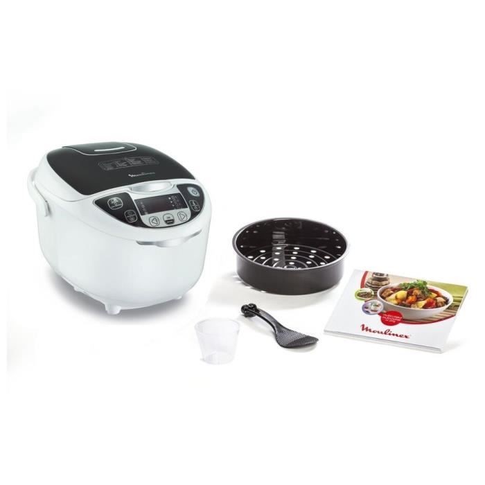 Multicuiseur MOULINEX 5 L, 25 programmes, Cuiseur riz, Cuiseur vapeur, Cuisson lente, Cuve antiadhésive MK708E10