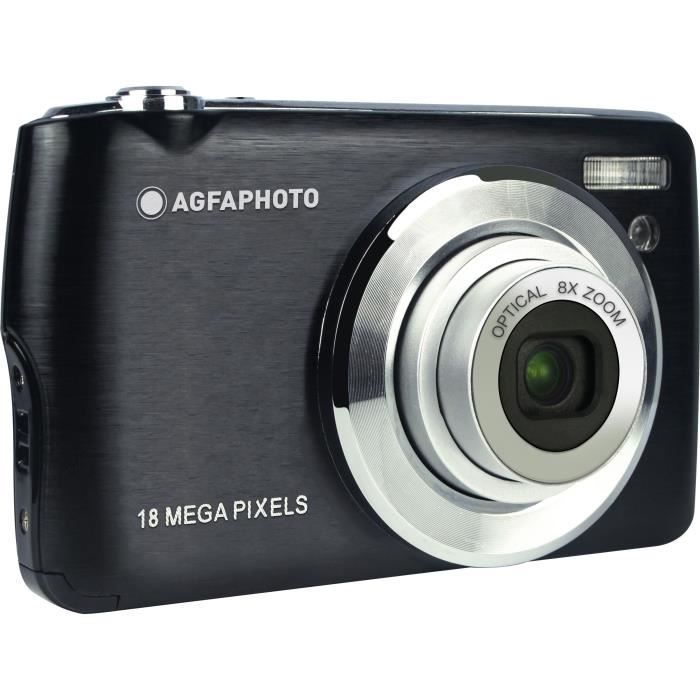 AGFA PHOTO - Appareil Photo Numérique Compact Cam DC8200 - Noir - Etui + Carte SD 16GB