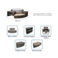 5 modules mobilier spa portable semi-rigide Vita Premium rond Bulles 4-6 places - Netspa Anthracite-1