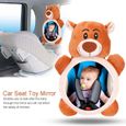 ARAMOX miroir de bébé de siège de voiture Miroir de jouet de siège de voiture de modèle d'ours de bande dessinée pour le jouet-1