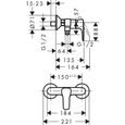 Robinet mitigeur mécanique douche MySport - HANSGROHE - Gris chromé - Cartouche céramique - Débit 22l/min-1