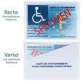 Porte carte stationnement handicapé couleur motif transparent Color Pop - France-1