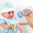 90 ml Biberon Silicone Tout-petit bébé avec une cuillère aliments frais Feeder céréales Squeeze (Blue)-CY-1