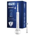 Brosse à Dents Électrique Oral-B Smart 4 Rechargeable avec 1 Manche Connecté Bluetooth et 2 Brossettes, 5 Modes Dont Blancheur-1