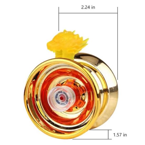 Yo-Yo Professionnel Classique Jaune – 5 X 1,5 Cm – Léger Et Résistant – Jouet Fête Et Anniversaire