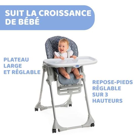 CHICCO Chaise haute POLLY EASY Sunrise - Cdiscount Puériculture