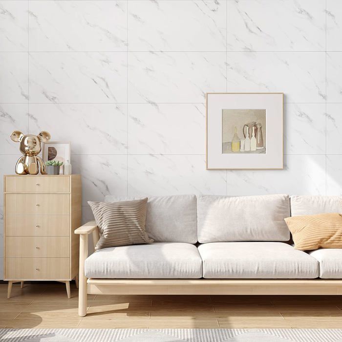 Autocollant Sol Carreau Ciment 30x30cm - Lot De 12 | Béton Gris, Imperméable | DIY Rénovation