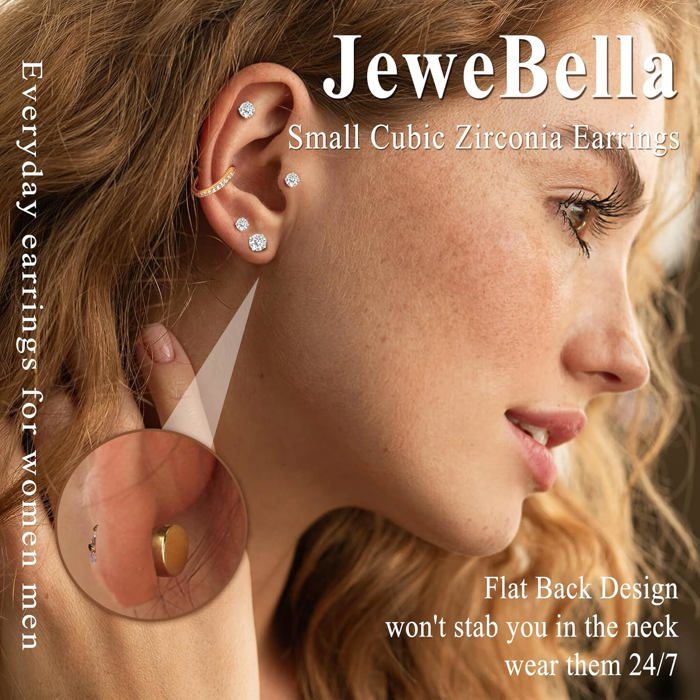 Kit De 9 Paires De Boucles D'oreilles Helix & Cartilage - Acier Chirurgical 316L Plaqué Or 14K - Pour Piercing Multiples