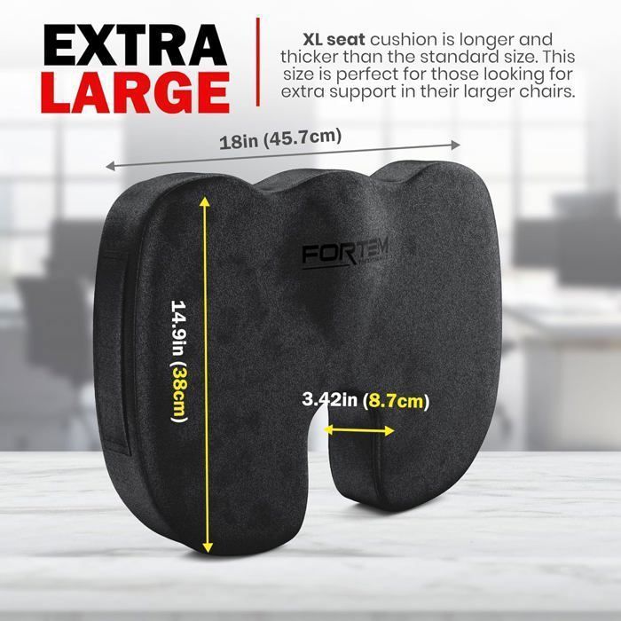 Hypuno Coussin orthopédique de soutien lombaire avec couche de gel rafraîchissant - Soutien ergonomique du dos et de la lordose en mousse à mémoire de forme pour lit et canapé – Soulagement