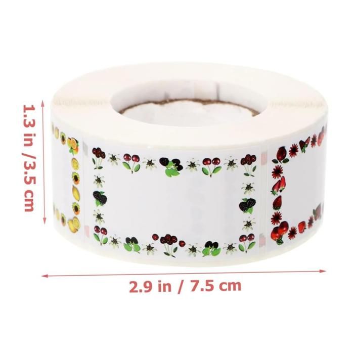 LPAMABA 800 Pcs Etiquettes Autocollantes Bocaux 38mm Etiquettes Autocollantes Etiquettes Autocollantes Personnalisées Étiquettes Confiture Facile à Décoller pour Pot de Confiture, Pot d'Épice