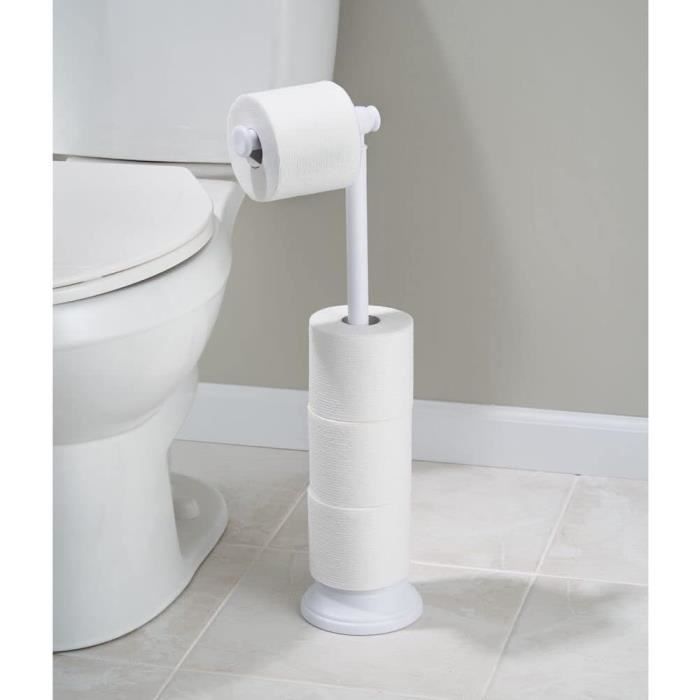 Support de rouleau de papier toilette sur pied pour salle de bain, camping- car, support de papier toilette avec étagère pour[S277] - Cdiscount  Bricolage