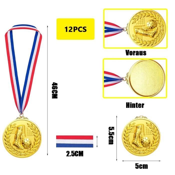 PATIKIL Lot de 9 rubans de récompense, 1er à 3e gagnant avec carte uniforme et ruban de réussite pour compétition et sport, 3 couleurs