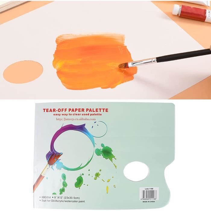 50 Feuilles Papier Humide Pour Palette Acrylique – 17 X 6,5 Cm – Garde La Peinture Fraîche, évite Le Séchage